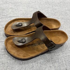 Birkenstock Gizeh Golden Brown Birko-Flor Like New Thong Sandals Size 36 US 5.5